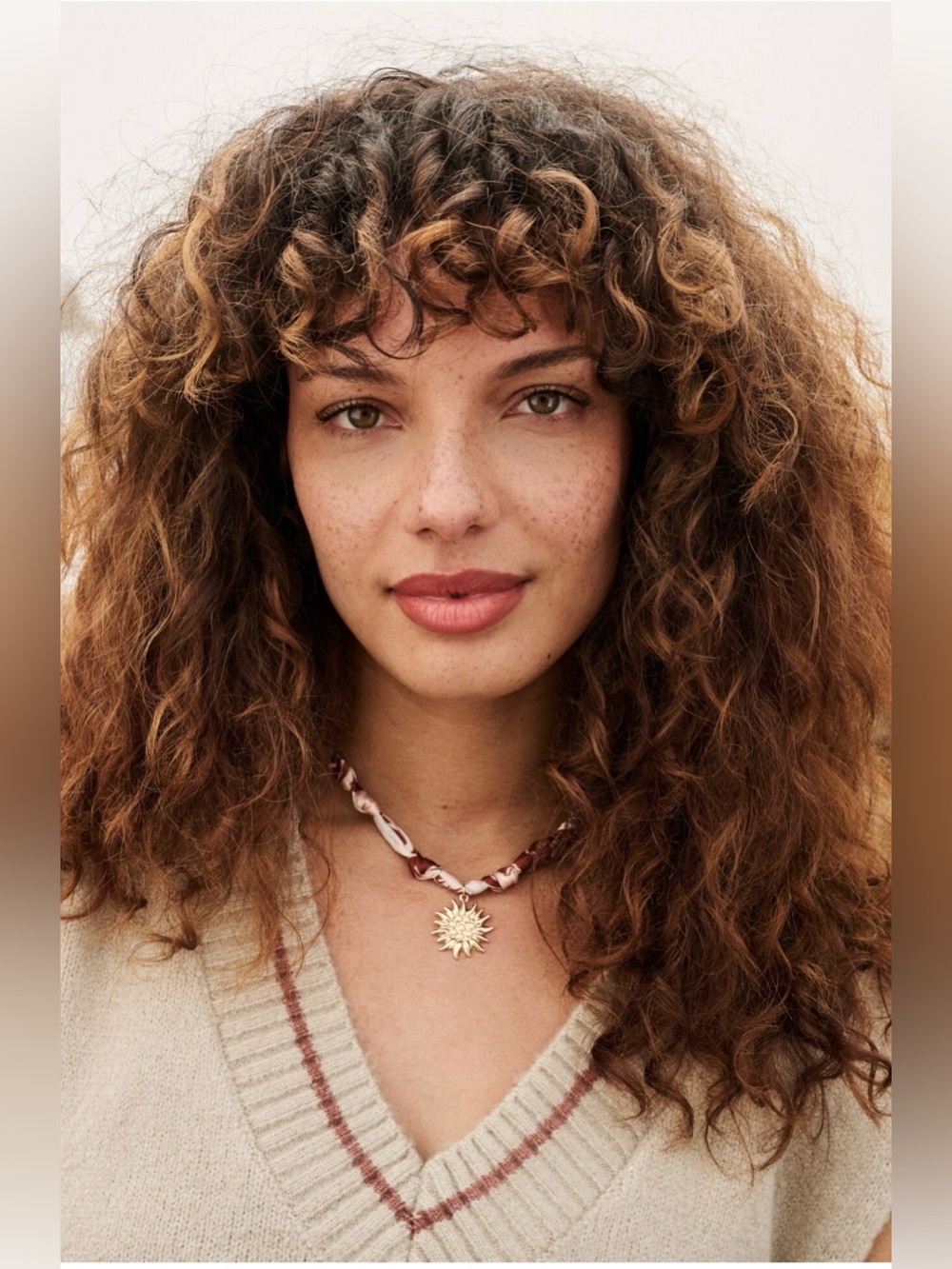 Altar'd State Golden Bloom Scarf Pendant Necklace